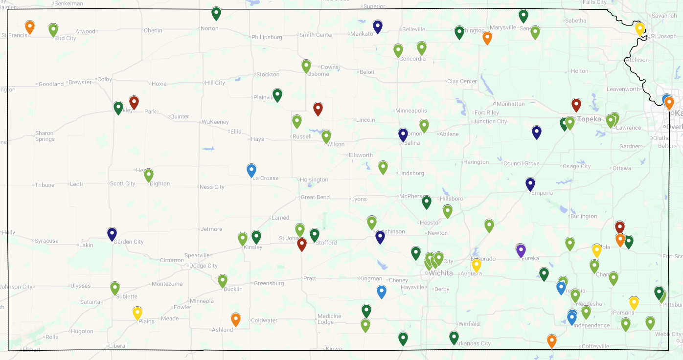 Map of KHFI Funded Projects Through June 2025